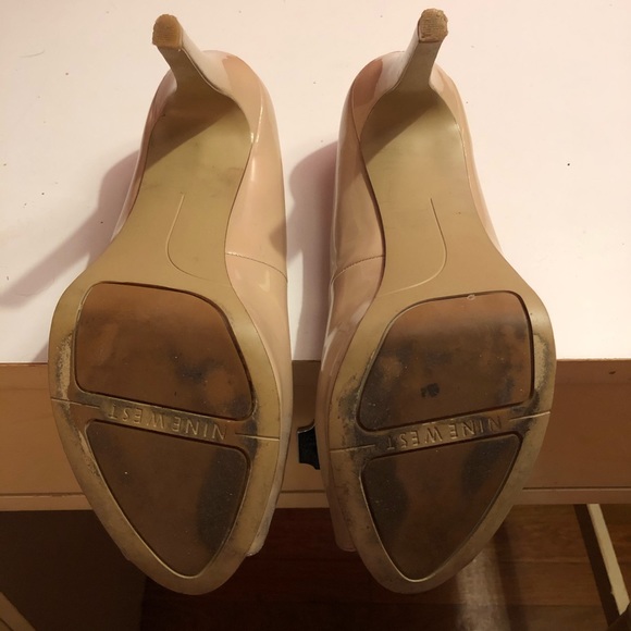 Nine west nude peep toe pumps - Picture 2 of 3